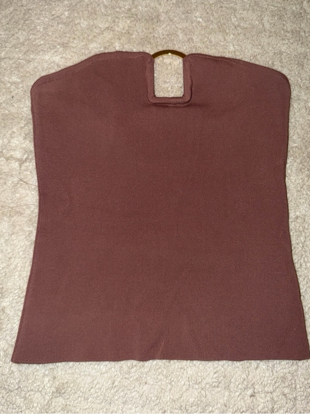 Zara Knit tube top with Gold Ring Detail - Mauve